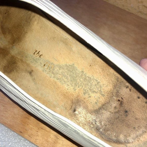 Vintage 80's Mens Dress Loafer White Leather Snake Print Queen French 10.5 ASIS - Picture 7 of 15